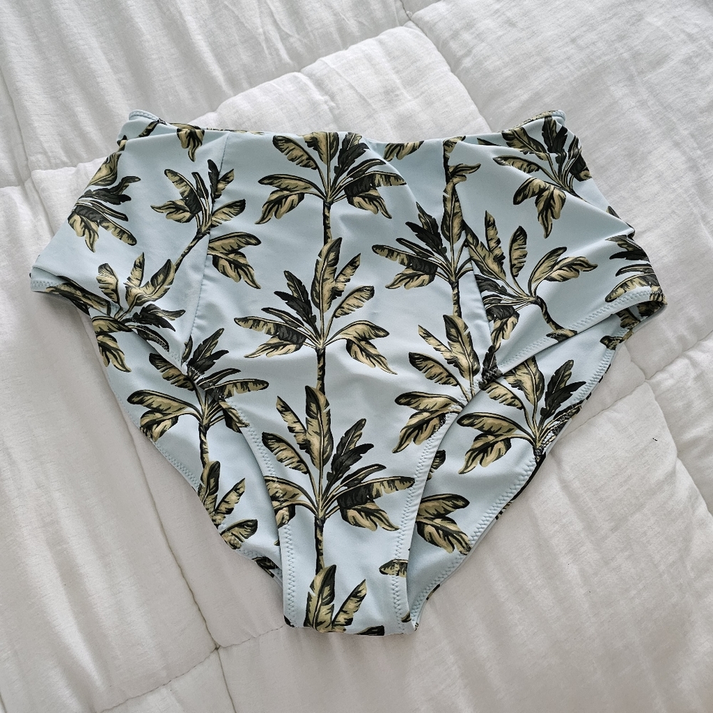 Show Me Your Mumu High Waist Palm Swim Bottom XL